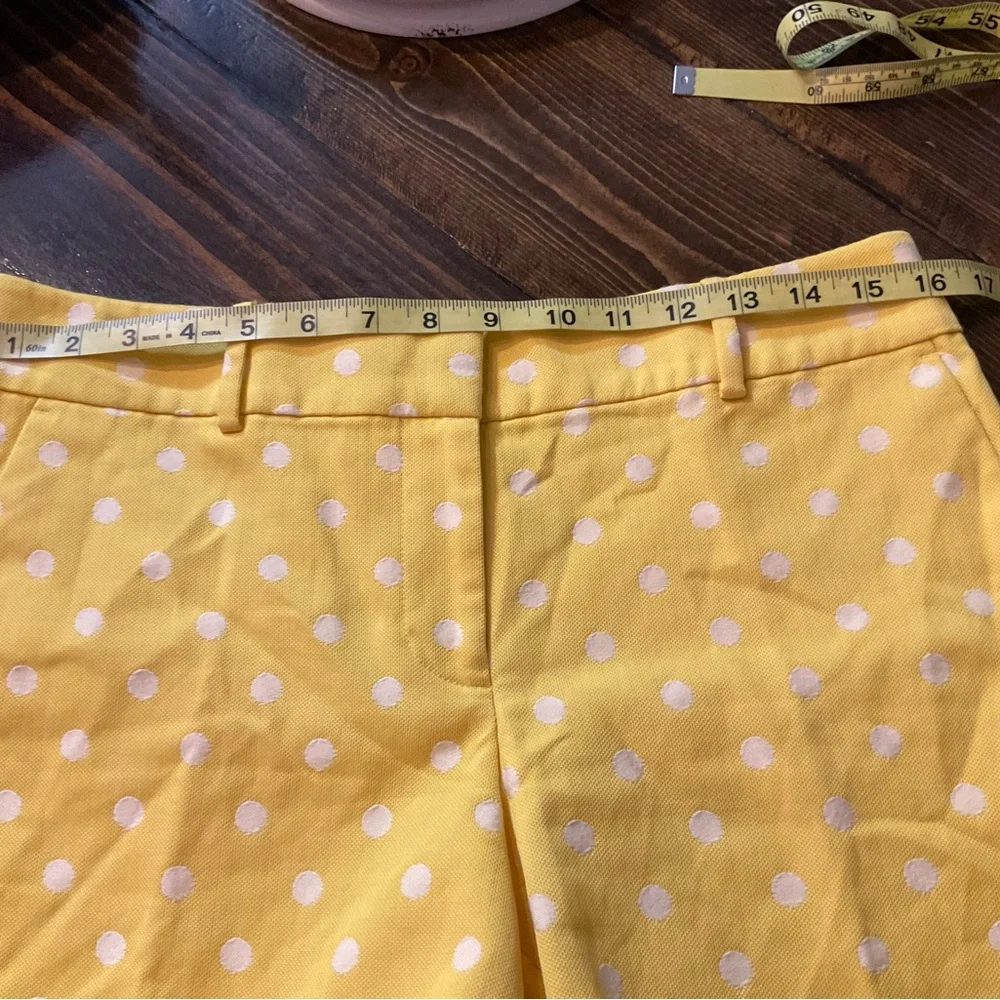 Yellow Polka Dot Women's Shorts - Picture 3 of 6